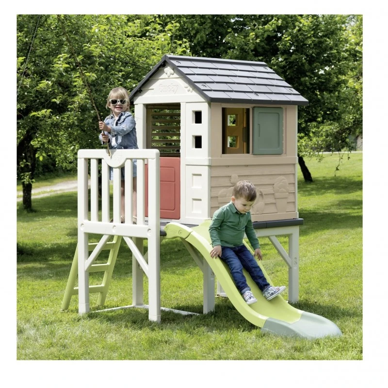 Къща за игра Smoby с пързалка, 98x110x127cm